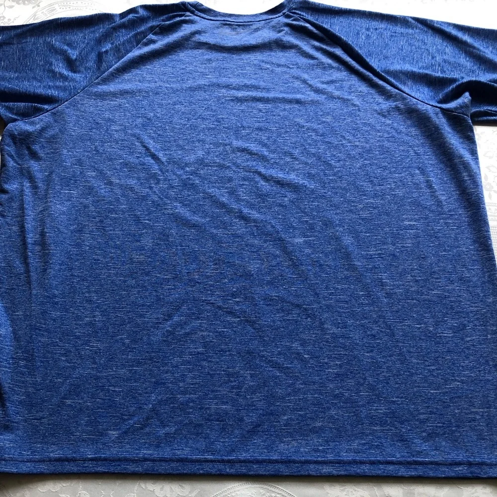 Nike Blue Dri-Fit Shirt Men’s Size XL Front Logo Short Sleeves Activewear Top